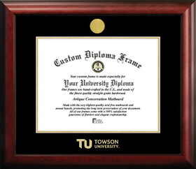 Campus Images MD999GED Towson University Gold Embossed Diploma Frame