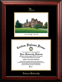 Campus Images MD999LGED Towson University Gold embossed diploma frame with Campus Images lithograph
