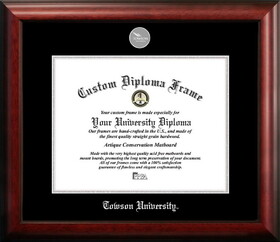 Campus Images MD999SED-1411 Towson University 14w x 11h Silver Embossed Diploma Frame