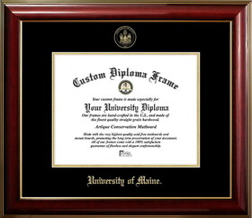 Campus Images ME999CMGTGED-1185 University of Maine 11w x 8.5h Classic Mahogany Gold ,Foil Seal Diploma Frame