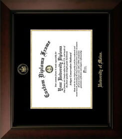 Campus Images ME999LBCGED-1185 University of Maine 11w x 8.5h Legacy Black Cherry , Foil Seal Diploma Frame