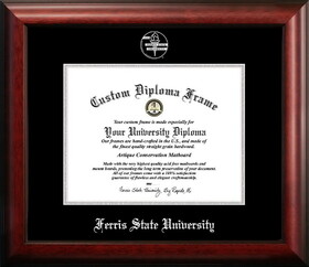 Campus Images MI979SED-1185 Ferris State University 11w x 8.5h Silver Embossed Diploma Frame