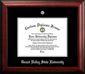 Campus Images MI980SED-108 Grand Valley State University 10w x 8h Silver Embossed Diploma Frame