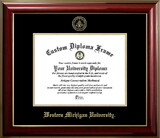 Campus Images MI981CMGTGED-1185 Western Michigan University 11w x 8.5h Classic Mahogany Gold ,Foil Seal Diploma Frame