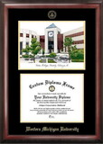 Campus Images MI981LGED Western Michigan University Gold embossed diploma frame with Campus Images lithograph