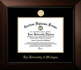 Campus Images MI982LBCGED-1185 University of Michigan Wolverines 11w x 8.5h Legacy Black Cherry Gold Embossed Diploma Frame