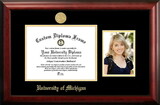 Campus Images MI982PGED-1185 University of Michigan 11w x 8.5h Gold Embossed Diploma Frame with 5 x7 Portrait