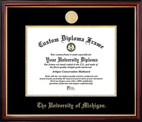 Campus Images MI982PMGED-1185 University of Michigan Petite Diploma Frame