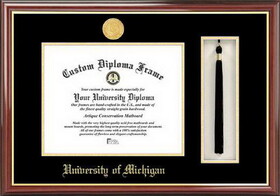 Campus Images MI982PMHGT University of Michigan Tassel Box and Diploma Frame