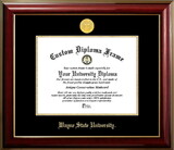 Campus Images MI983CMGTGED-108 Wayne State University 10w x 8h Classic Mahogany Gold Embossed Diploma Frame
