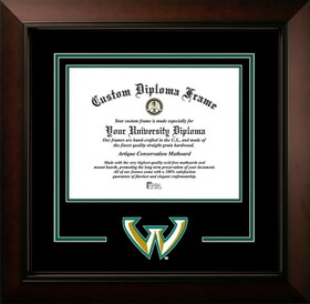 Campus Images MI983LBCSD-108 Wayne State University 10w x 8h Legacy Black Cherry Spirit Logo Diploma Frame