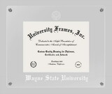 Campus Images MI983LCC108 Wayne State University Lucent Clear-over-Clear Diploma Frame