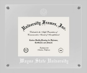 Campus Images MI983LCC108 Wayne State University Lucent Clear-over-Clear Diploma Frame