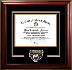 Campus Images MI984CMGTSD-1185 Oakland University 11w x 8.5h Classic Spirit Logo Diploma Frame