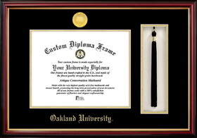 Campus Images MI984PMHGT Oakland University Tassel Box and Diploma Frame