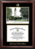 Campus Images MI985LGED University Of Detroit, Mercy Gold Embossed Diploma Frame with Campus Images Lithograph