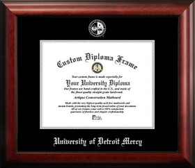 Campus Images MI985SED-1185 University Of Detroit, Mercy 11w x 8.5h Silver Embossed Diploma Frame