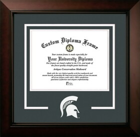 Campus Images MI987LBCSD-1185 Michigan State Spartans 11w x 8.5h Legacy Black Cherry Spirit Logo Diploma Frame