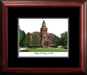 Campus Images MI988A Michigan State University Linton Hall Academic Framed Lithograph