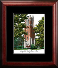 Campus Images MI989A Michigan State University Beaumont Hall Academic Framed Lithograph