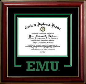 Campus Images MI995CMGTSD-108 Eastern Michigan University 10w x 8h Classic Spirit Logo Diploma Frame