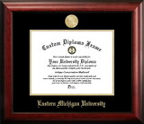 Campus Images MI995GED Eastern Michigan University Gold Embossed Diploma Frame