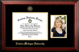 Campus Images MI995PGED-108 Eastern Michigan University 10w x 8h Gold Embossed Diploma Frame with 5 x7 Portrait