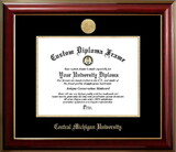 Campus Images MI999CMGTGED-1185 Central Michigan University 11w x 8.5h Classic Mahogany Gold Embossed Diploma Frame