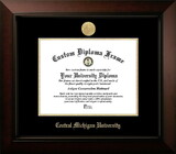 Campus Images MI999LBCGED-1185 Central Michigan University 11w x 8.5h Legacy Black Cherry Gold Embossed Diploma Frame