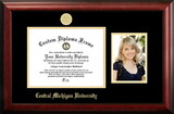 Campus Images MI999PGED-1185 Central Michigan University 11w x 8.5h Gold Embossed Diploma Frame with 5 x7 Portrait