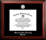 Campus Images MN997SED-1185 Minnesota State University, Mankato 11w x 8.5h Silver Embossed Diploma Frame