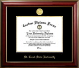 Campus Images MN998CMGTGED-1185 St. Cloud State 11w x 8.5h Classic Mahogany Gold Embossed Diploma Frame