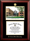 Campus Images MN998LGED St. Cloud State Gold embossed diploma frame with Campus Images lithograph