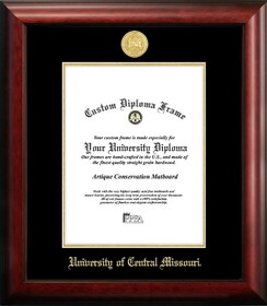 Campus Images MO995GED-8511 University Central Missouri 8.5w x 11h Gold Embossed Diploma Frame