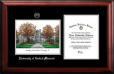 Campus Images MO995LSED-8511 University Central Missouri 8.5w x 11h Silver Embossed Diploma Frame with Campus Images Lithograph