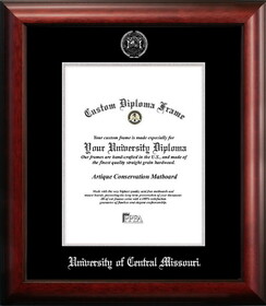 Campus Images MO995SED-8511 University Central Missouri 8.5w x 11h Silver Embossed Diploma Frame