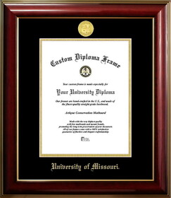 Campus Images MO999CMGTGED-8511 University of Missouri Tigers 8.5w x 11h Classic Mahogany Gold Embossed Diploma Frame