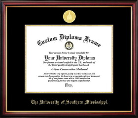 Campus Images MS998PMGED-1185 University of Southern Mississippi Petite Diploma Frame