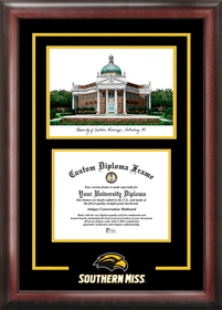 Campus Images MS998SG Southern Mississippi Spirit Graduate Frame with Campus Image