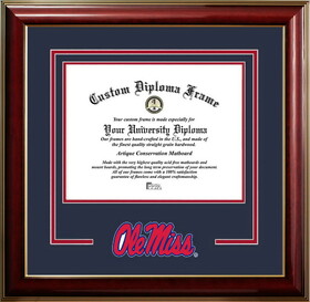 Campus Images MS999CMGTSD-129 University of Mississippi Rebels 12w x 9h Classic Spirit Logo Diploma Frame