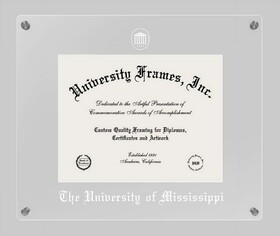 Campus Images MS999LCC1185 University of Mississippi Lucent Clear-over-Clear Diploma Frame