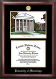 Campus Images MS999LGED University of Mississippi Gold embossed diploma frame with Campus Images lithograph