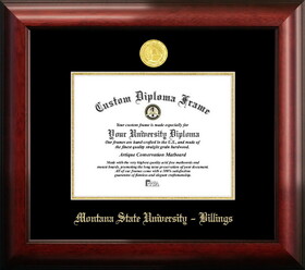 Campus Images MT991GED-86 Montana State University Billings 8w x 6h Gold Embossed Diploma Frame