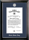 Campus Images NACCL002 Patriot Frames Navy 10x14 Certificate Classic Black Frame with Silver Medallion