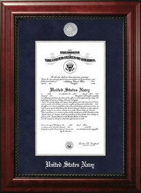 Campus Images Patriot Frames Navy 10x14 Certificate Executive Frame with Silver Medallion