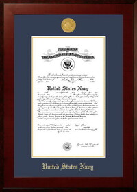 Campus Images NACHO001 Patriot Frames Navy 10x14 Certificate Honors Frame with Gold Medallion