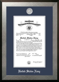 Campus Images NACHO002 Patriot Frames Navy 10x14 Certificate Honors Frame with Silver Medallion