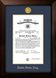 Campus Images NACLG001 Patriot Frames Navy 10x14 Certificate Legacy Frame with Gold Medallion