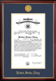 Campus Images NACPT001 Patriot Frames Navy 10x14 Certificate Petite Frame with Gold Medallion