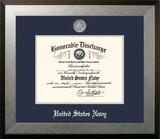 Campus Images NADHO002 Patriot Frames Navy 8.5x11 Discharge Honors Frame with Silver Medallion